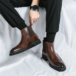 Bottes Chelsea homme perforées