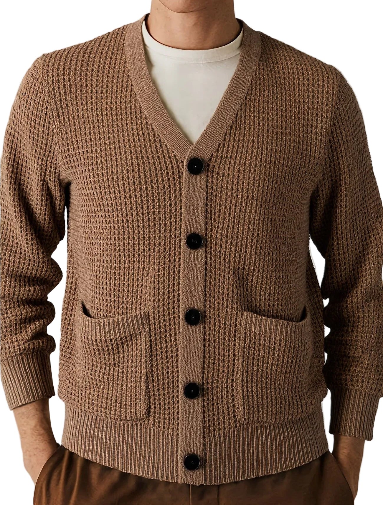 Gilet en Maille Gaufrée pour Homme