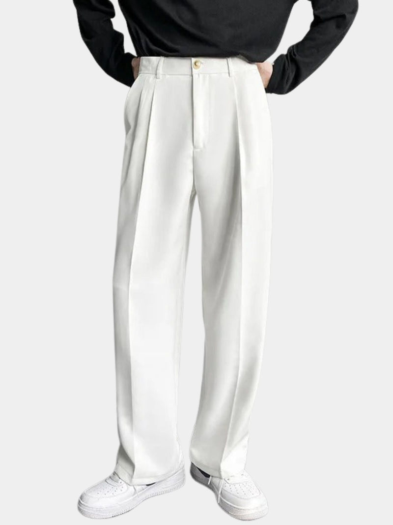 Pantalon homme à plis
