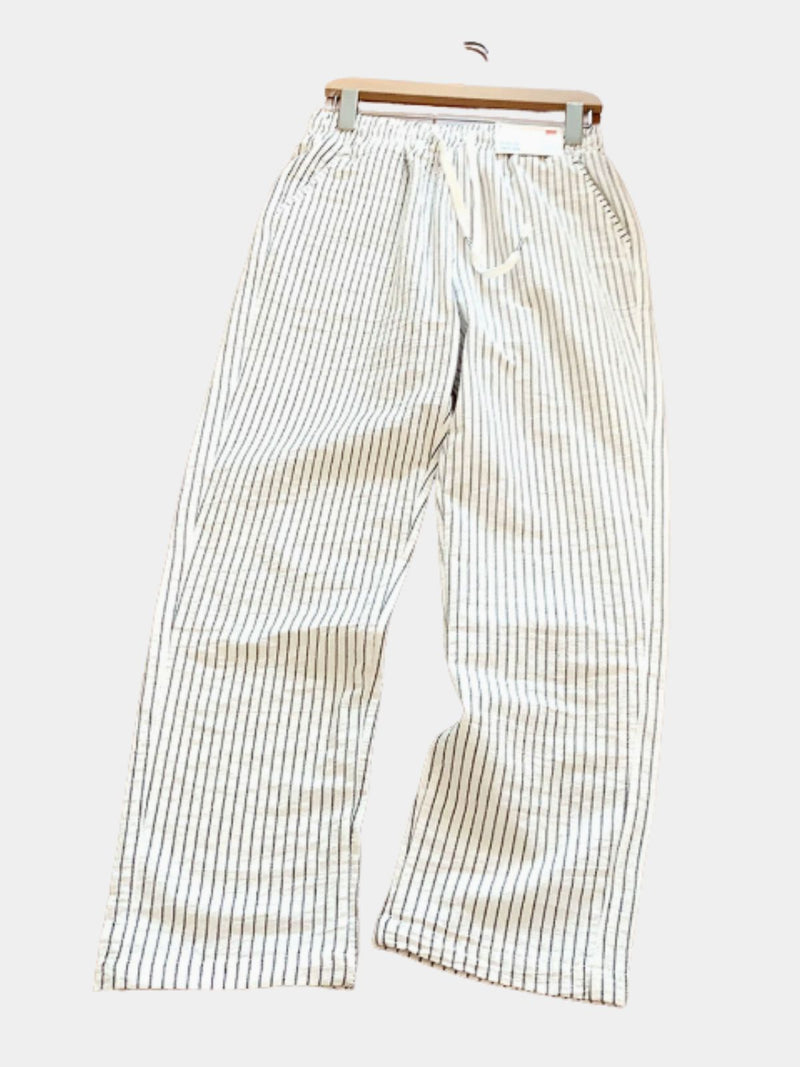 Pantalon homme rayé ample