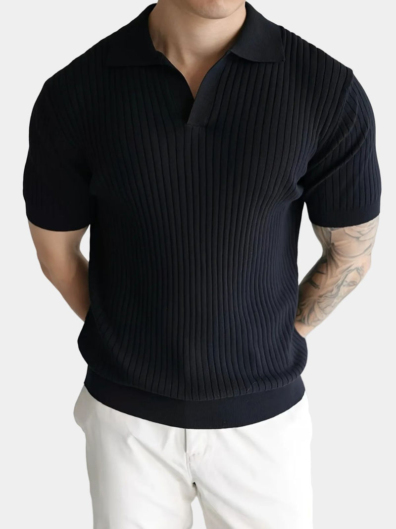 Polo homme côtelé