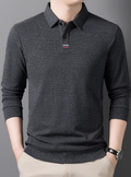 Pull polo à manches longues pour homme