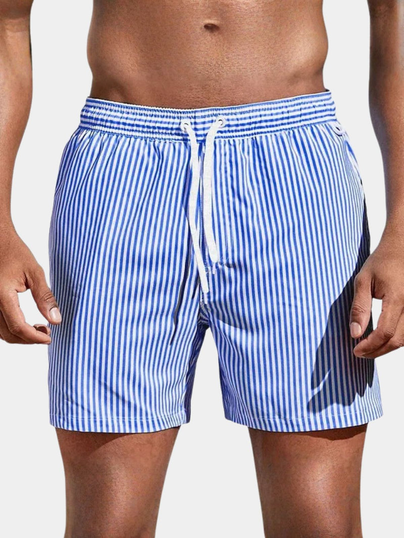 Short homme rayé à cordon