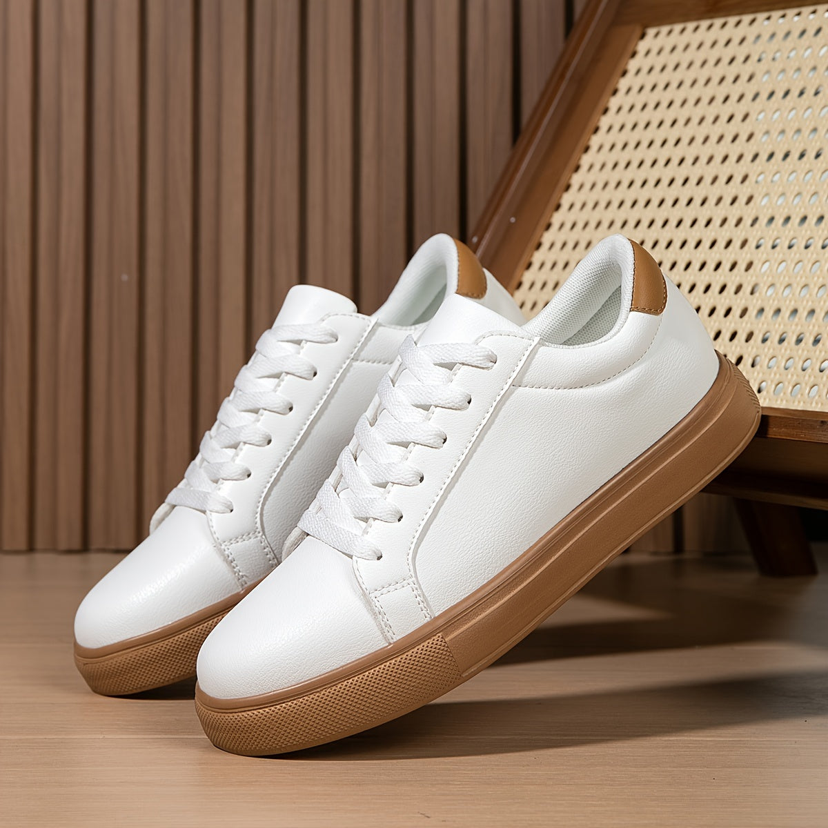 Baskets homme à lacets blanches