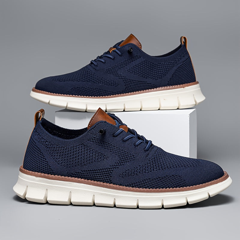 Baskets homme à lacets en maille