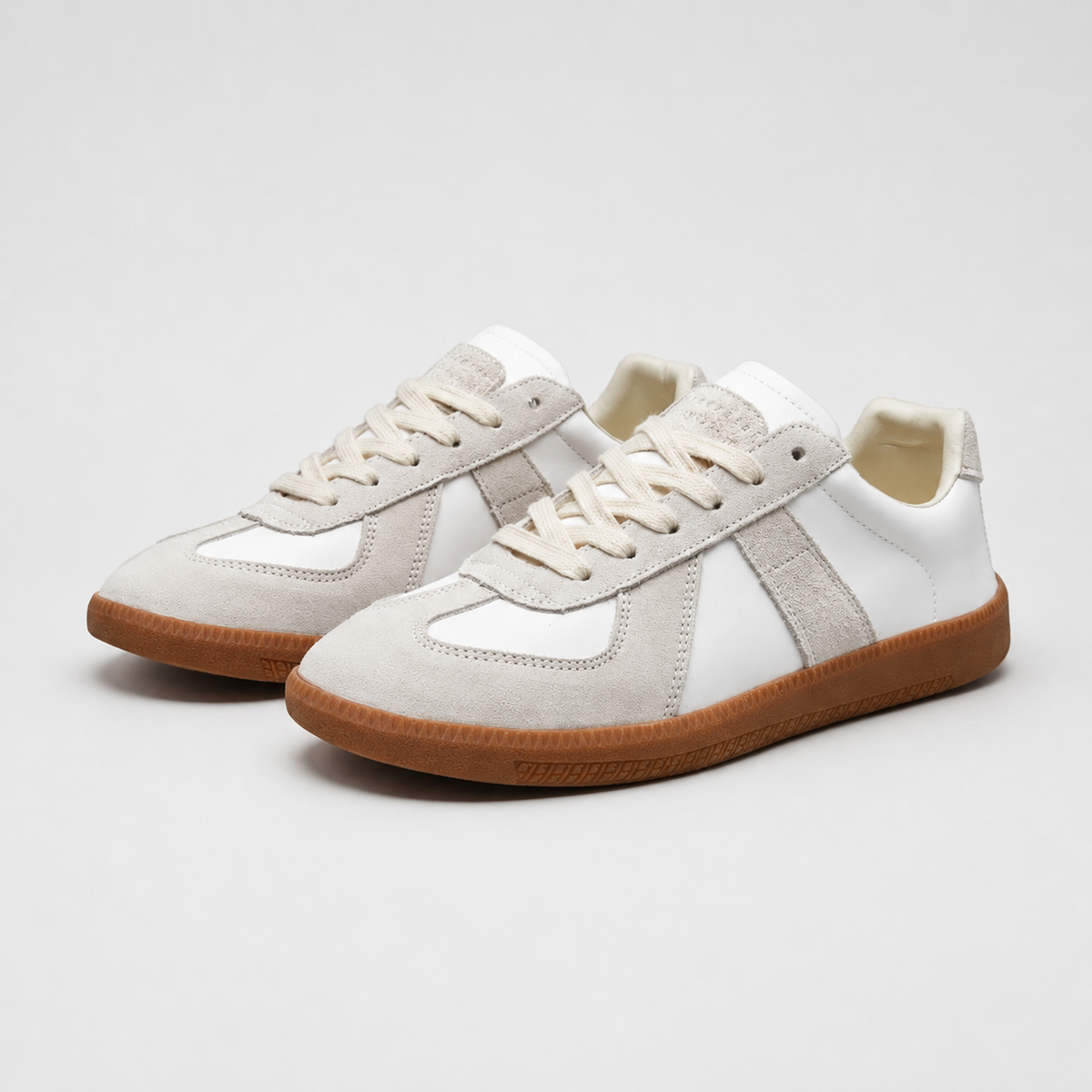Baskets homme cuir basses à lacets souples