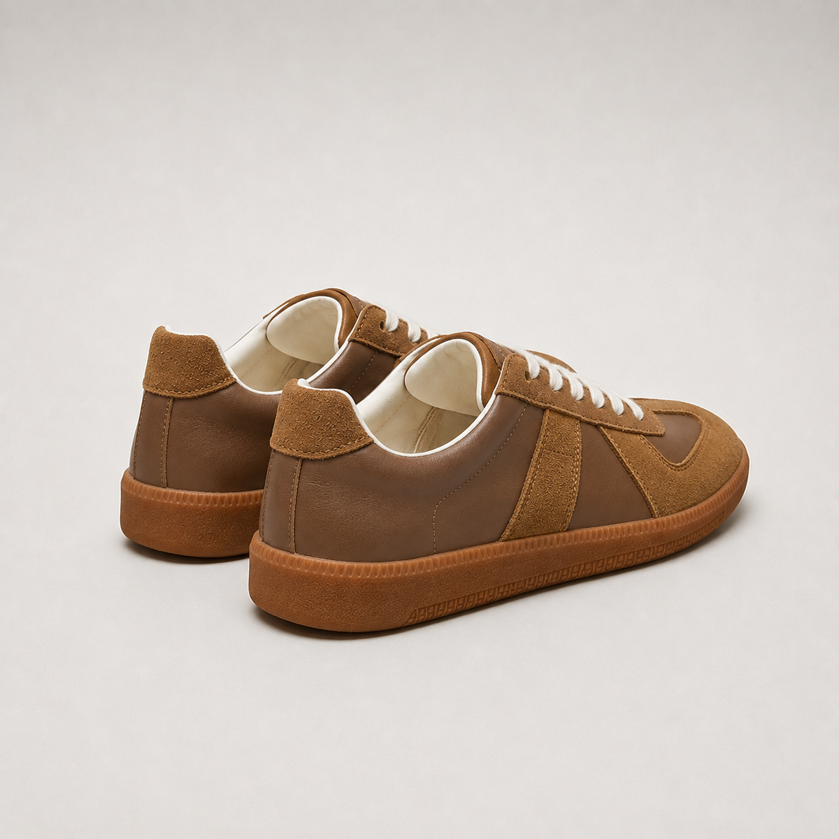 Baskets homme cuir basses à lacets souples