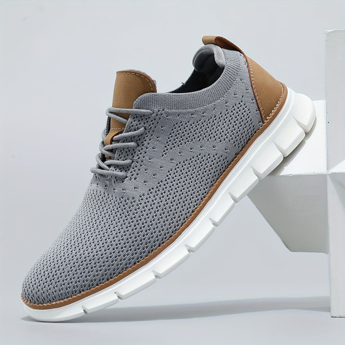 Baskets homme en maille à lacets