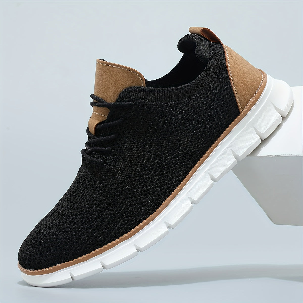 Baskets homme en maille à lacets