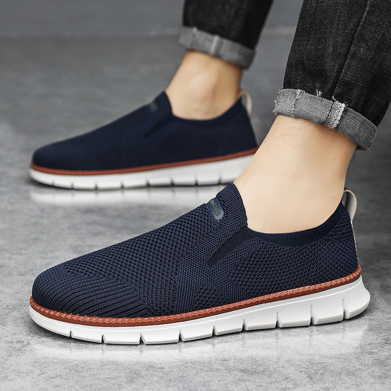 Baskets homme en maille sans lacets