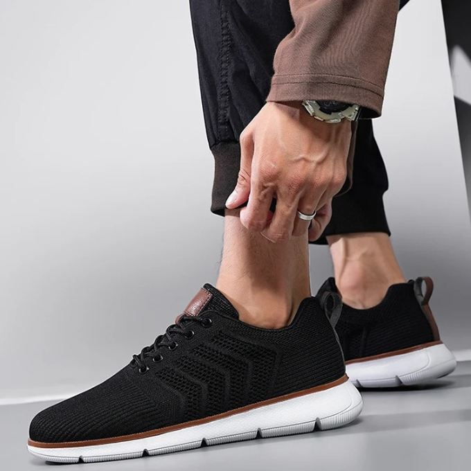 Baskets homme maille ajourée