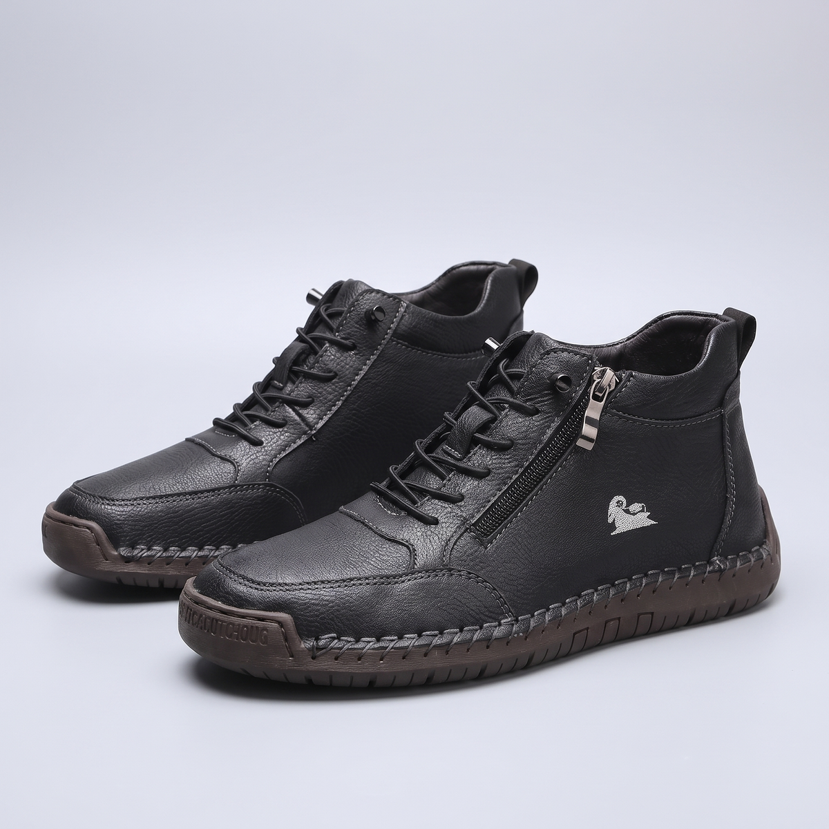 Baskets homme montantes à fermeture éclair