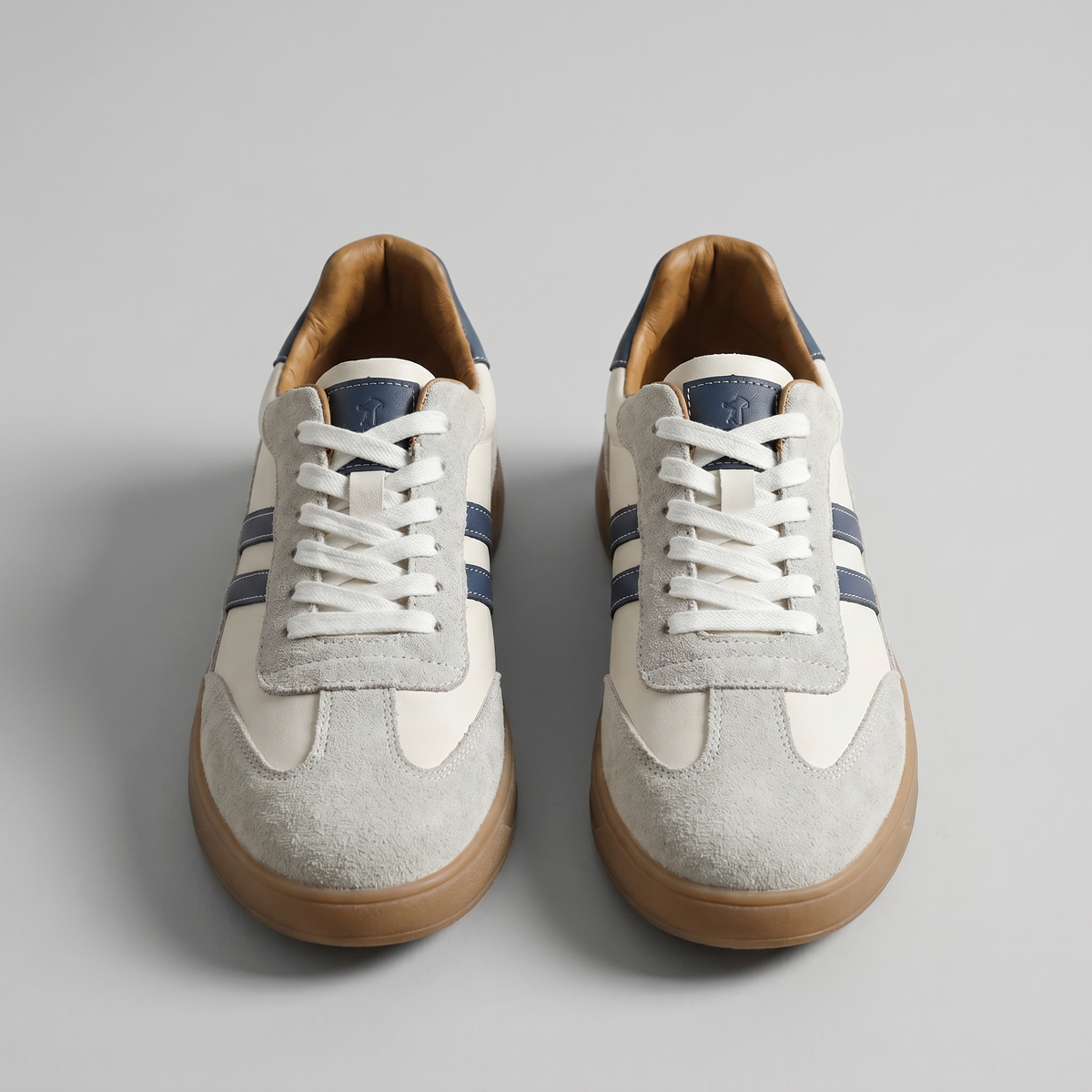 Baskets homme rétro à empiècements