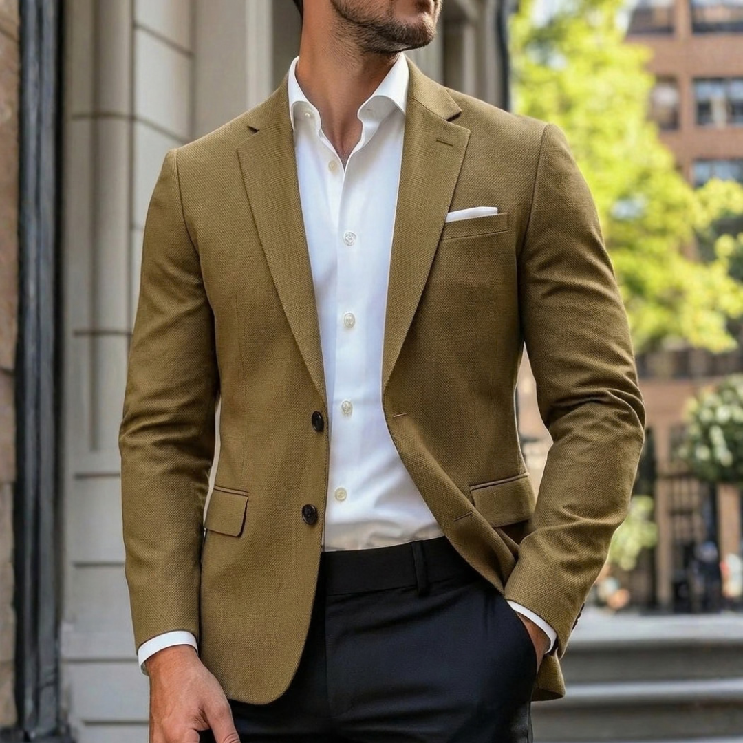 Blazer homme col à revers boutonné