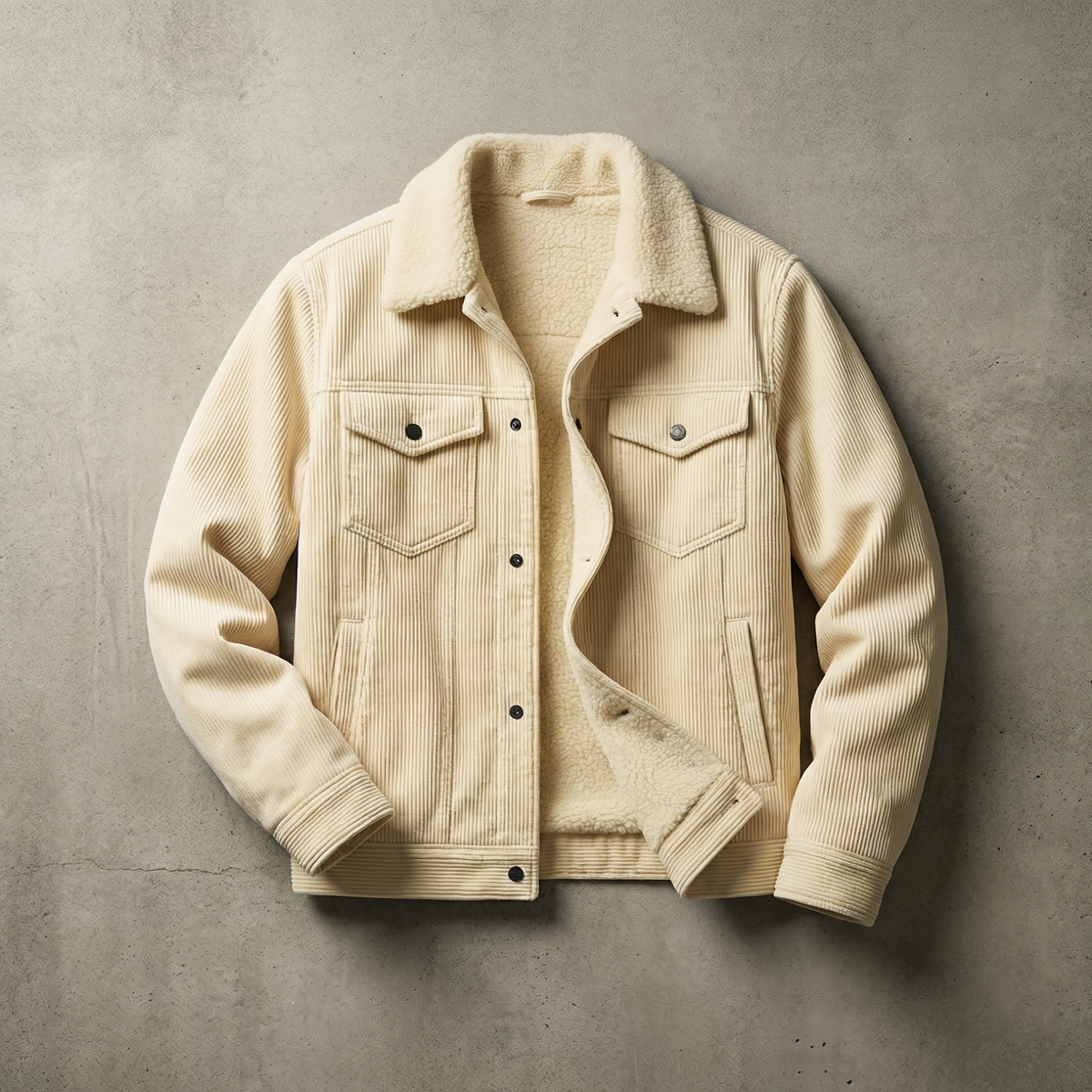 Blouson homme à col contrasté et poches