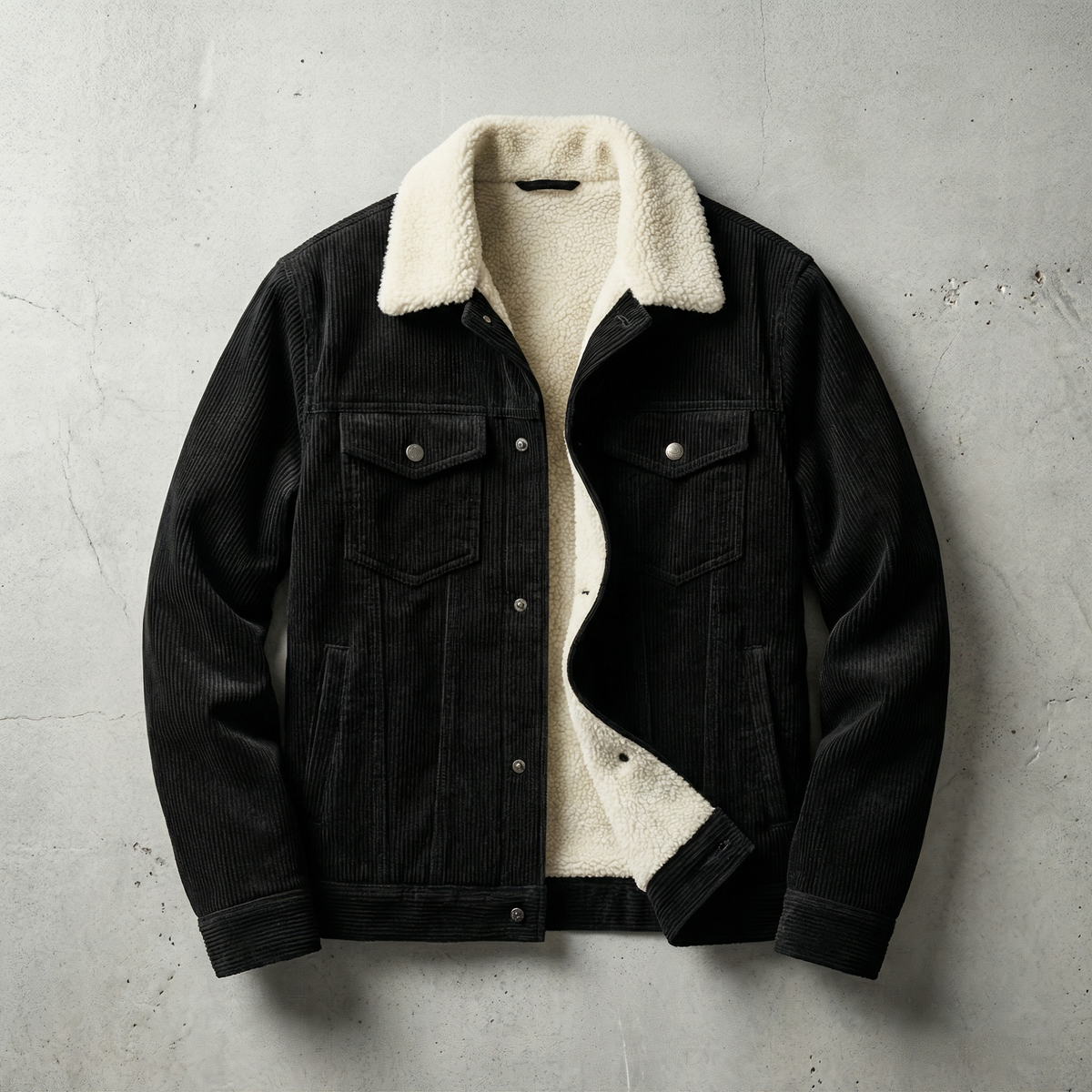Blouson homme à col contrasté et poches