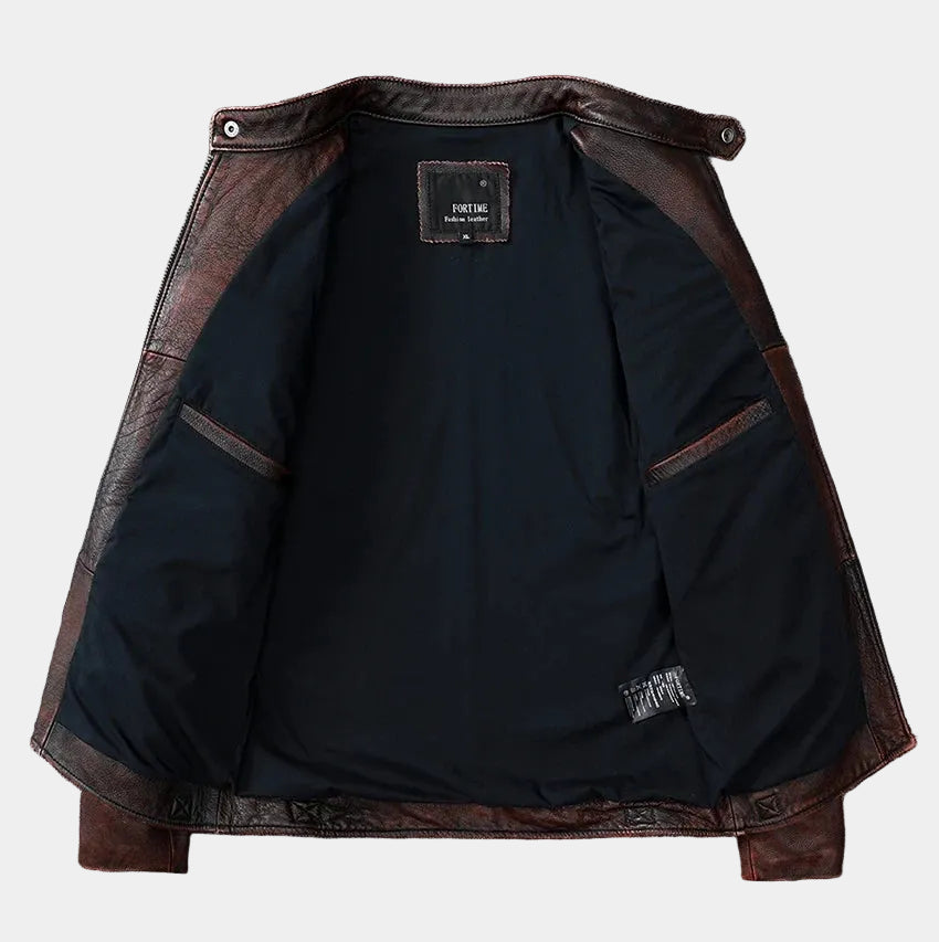 Blouson homme col montant zippé