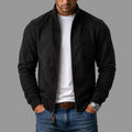 Blouson homme effet daim à col montant