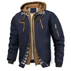 Blouson homme matelassé à capuche zippé