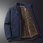 Blouson homme matelassé doublé col montant zippé