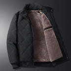 Blouson homme matelassé doublé col montant zippé