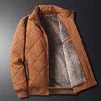 Blouson homme matelassé doublé col montant zippé