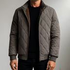 Blouson homme matelassé doublé col montant zippé