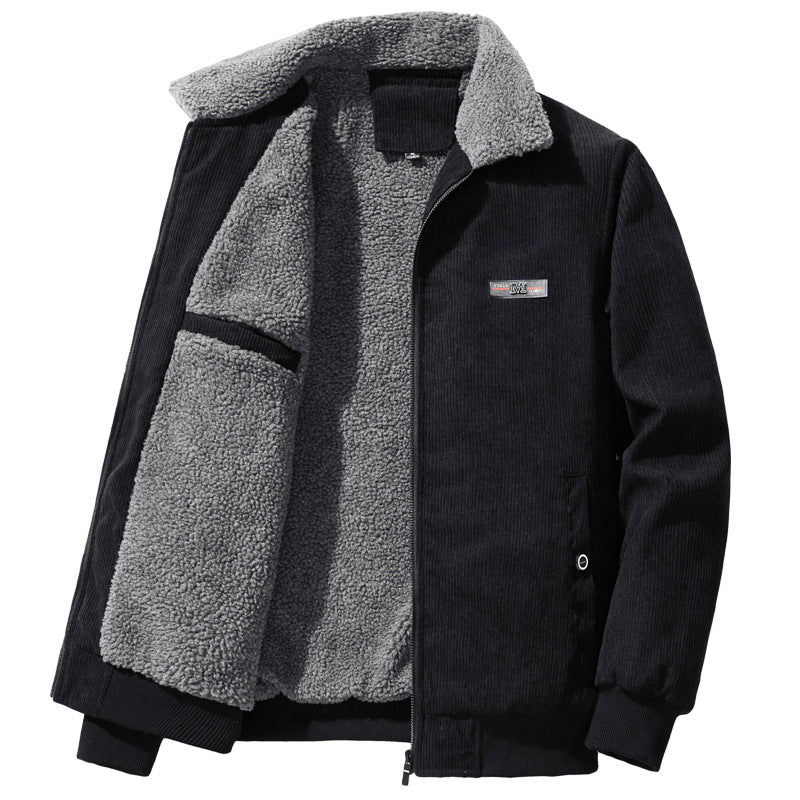 Blouson homme zippé à col contrasté