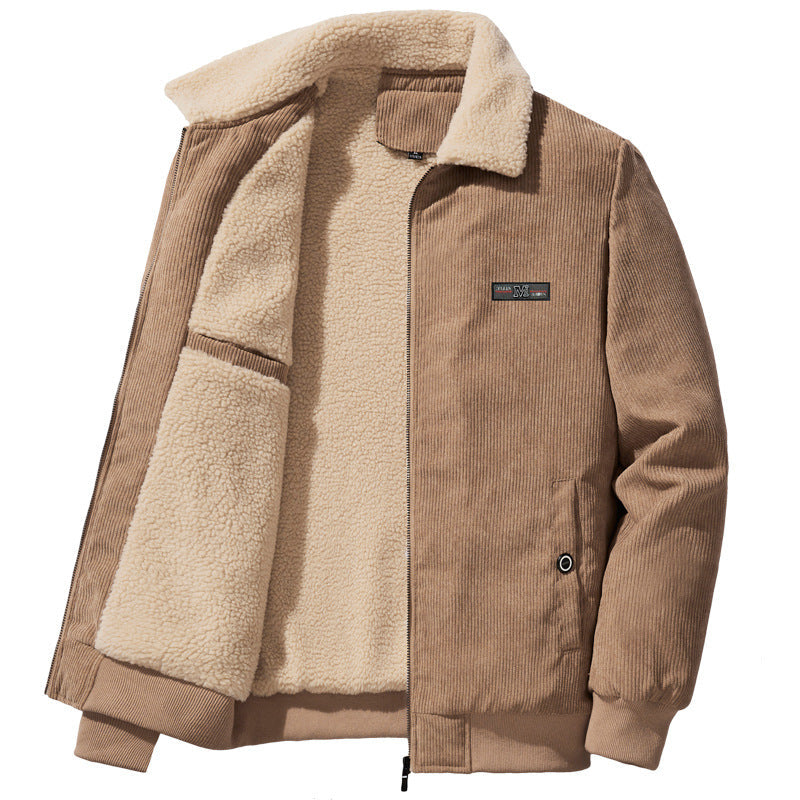 Blouson homme zippé à col contrasté