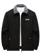 Blouson homme zippé à col contrasté