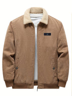 Blouson homme zippé à col contrasté