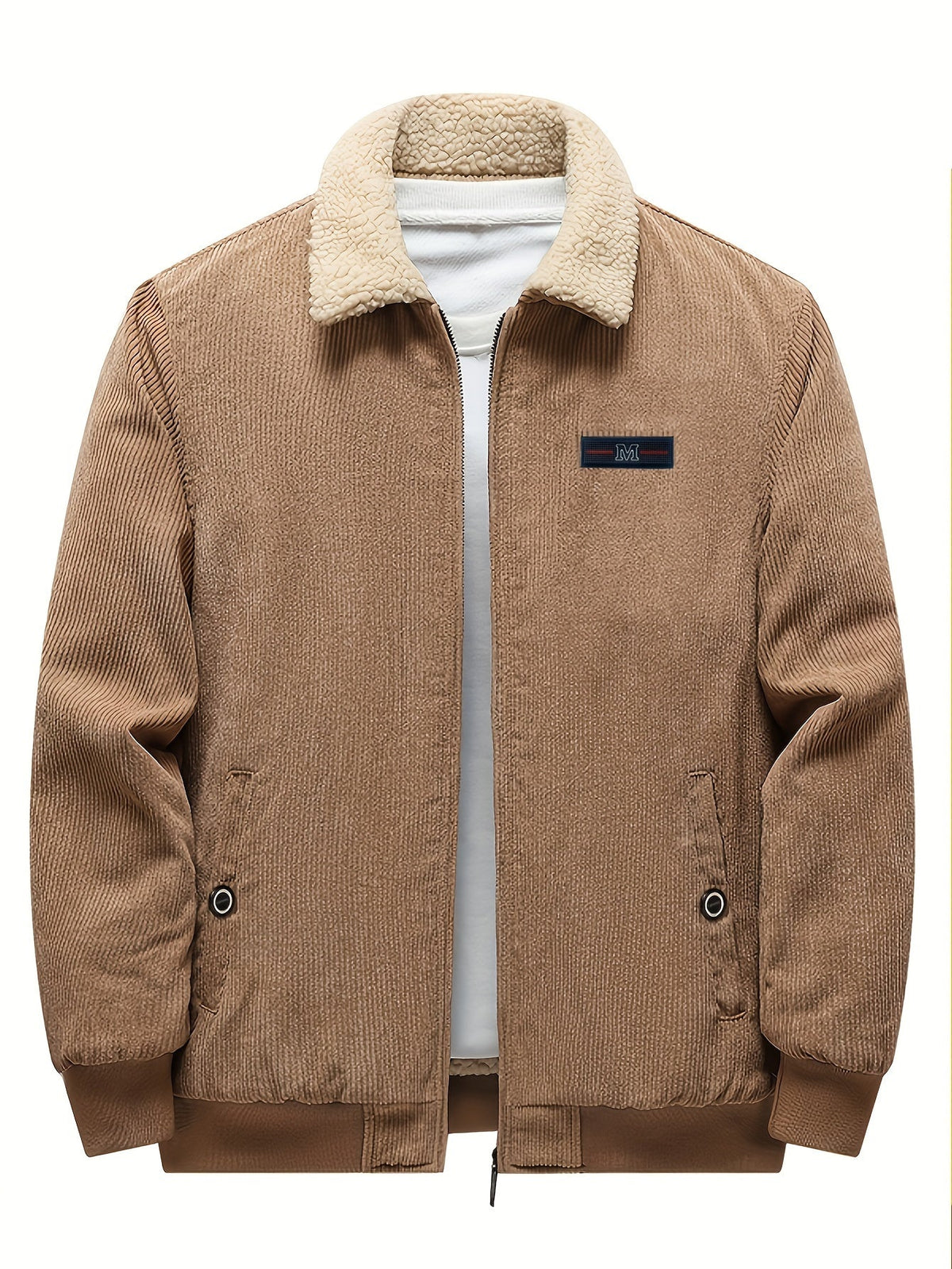 Blouson homme zippé à col contrasté