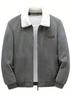 Blouson homme zippé à col contrasté