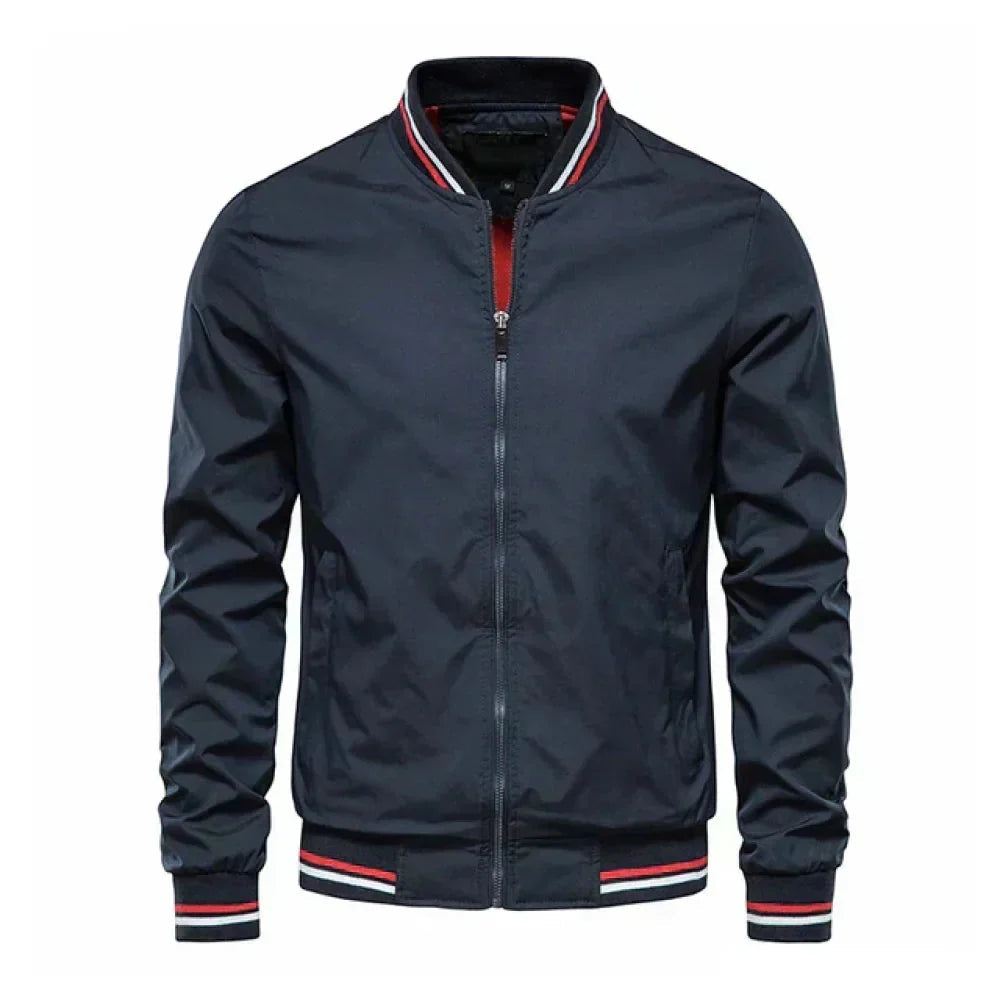 Blouson homme zippé à col montant