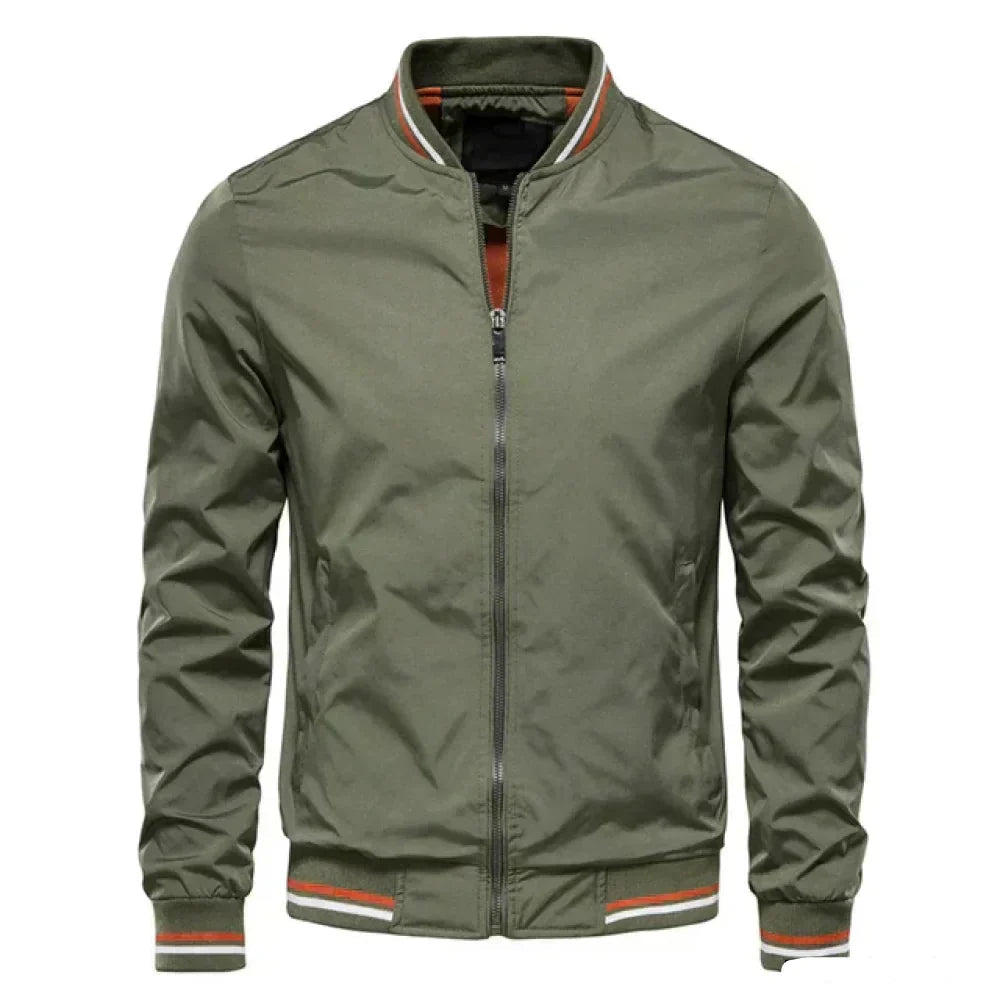 Blouson homme zippé à col montant