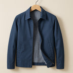 Blouson homme zippé à doublure à carreaux