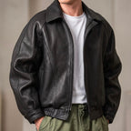 Blouson homme zippé à panneaux structurés