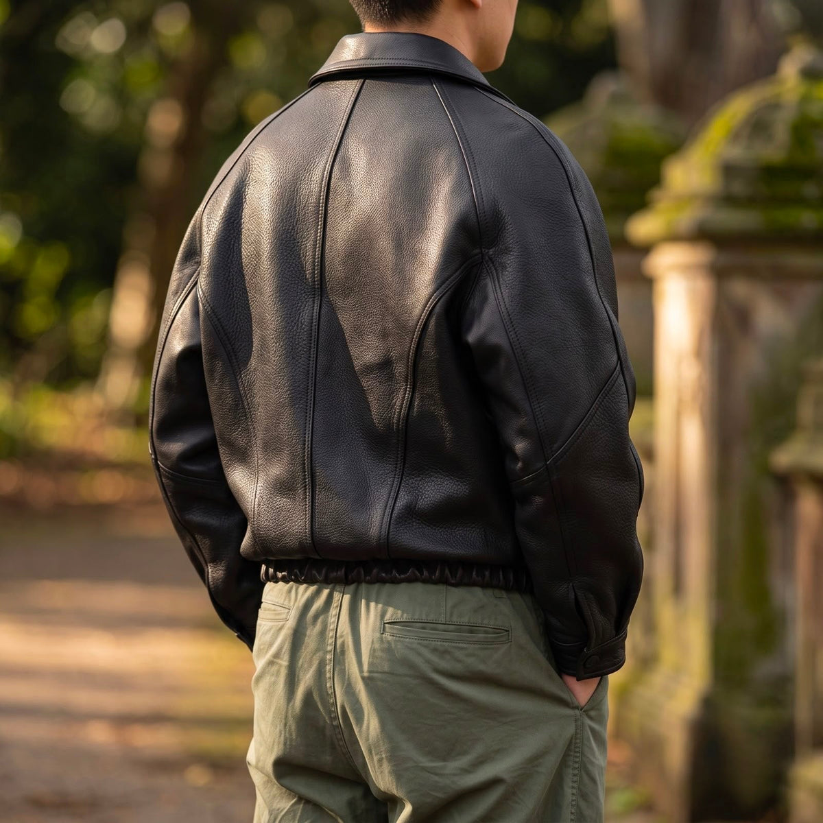 Blouson homme zippé à panneaux structurés