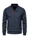 Blouson homme zippé col montant