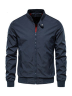 Blouson homme zippé col montant