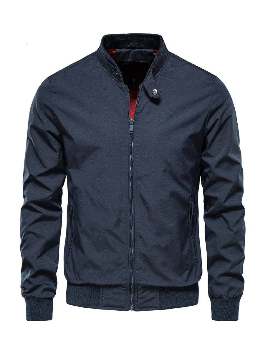 Blouson homme zippé col montant