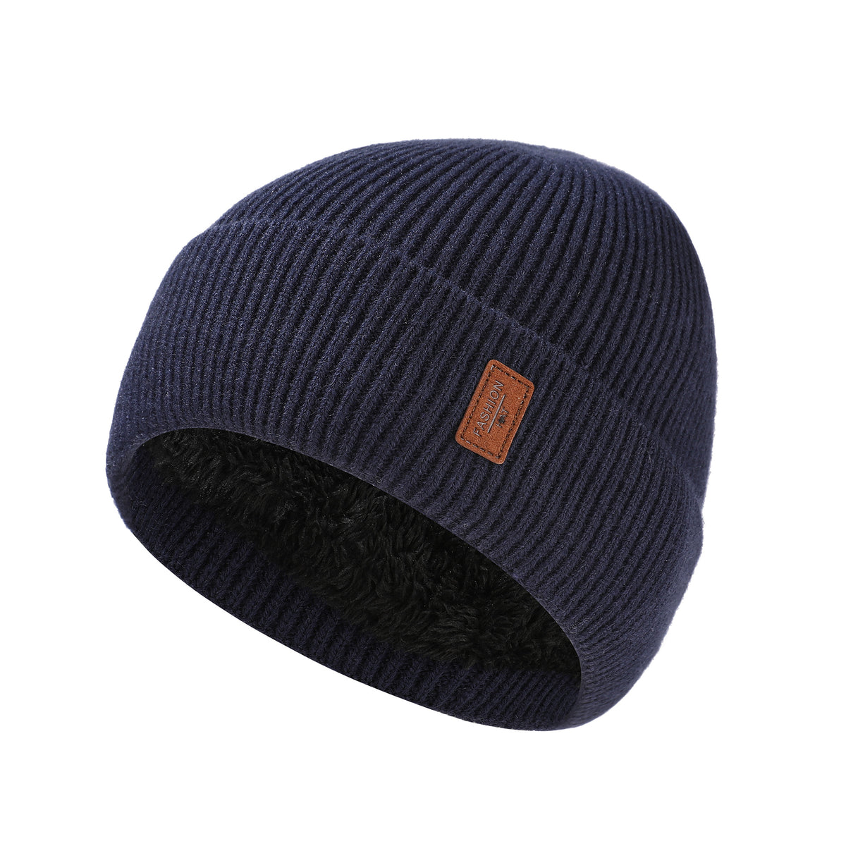 Bonnet homme côtelé à doublure chaude