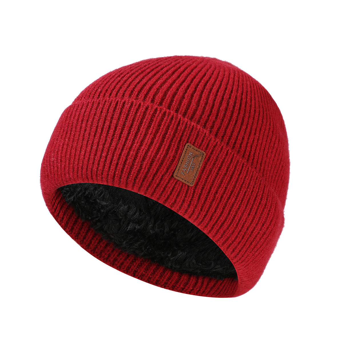 Bonnet homme côtelé à doublure chaude