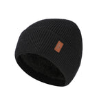 Bonnet homme côtelé à doublure chaude