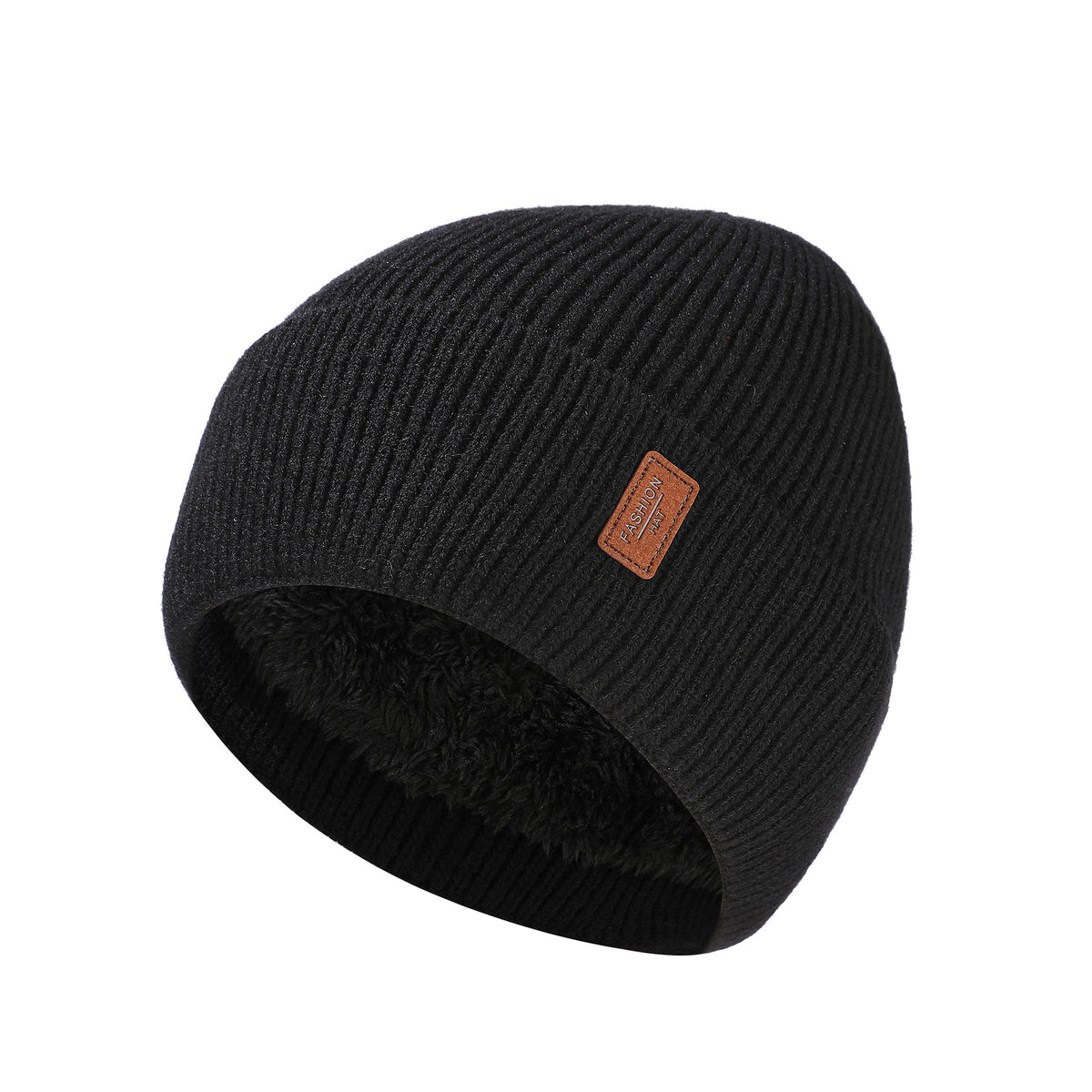 Bonnet homme côtelé à doublure chaude