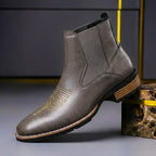 Bottes Chelsea homme à bout brodé