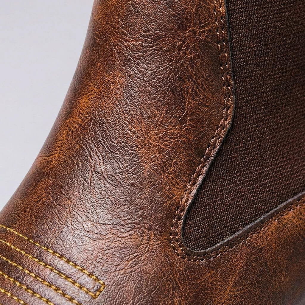 Bottes Chelsea homme à bout brodé