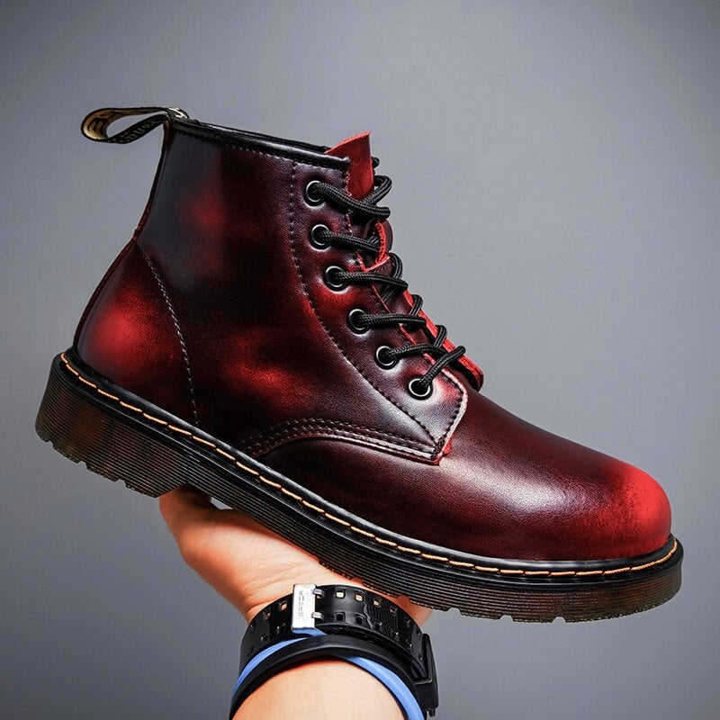 Bottes homme à lacets semelle épaisse