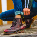 Bottes homme à lacets semelle épaisse