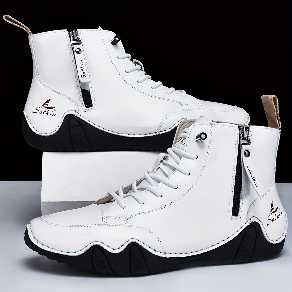 Bottes montantes à lacets pour homme